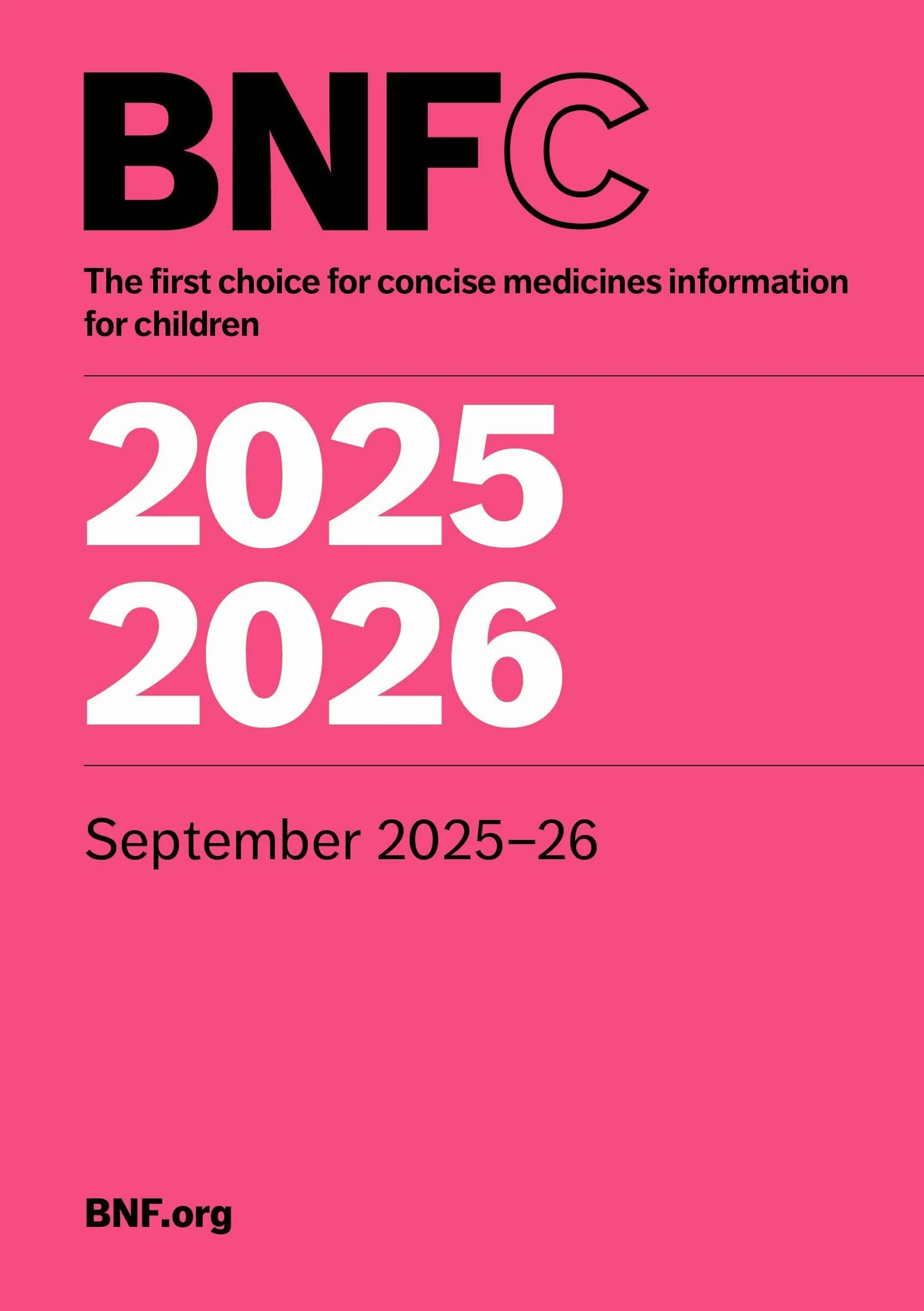 Bnf for Children (Bnfc) 2025-2026