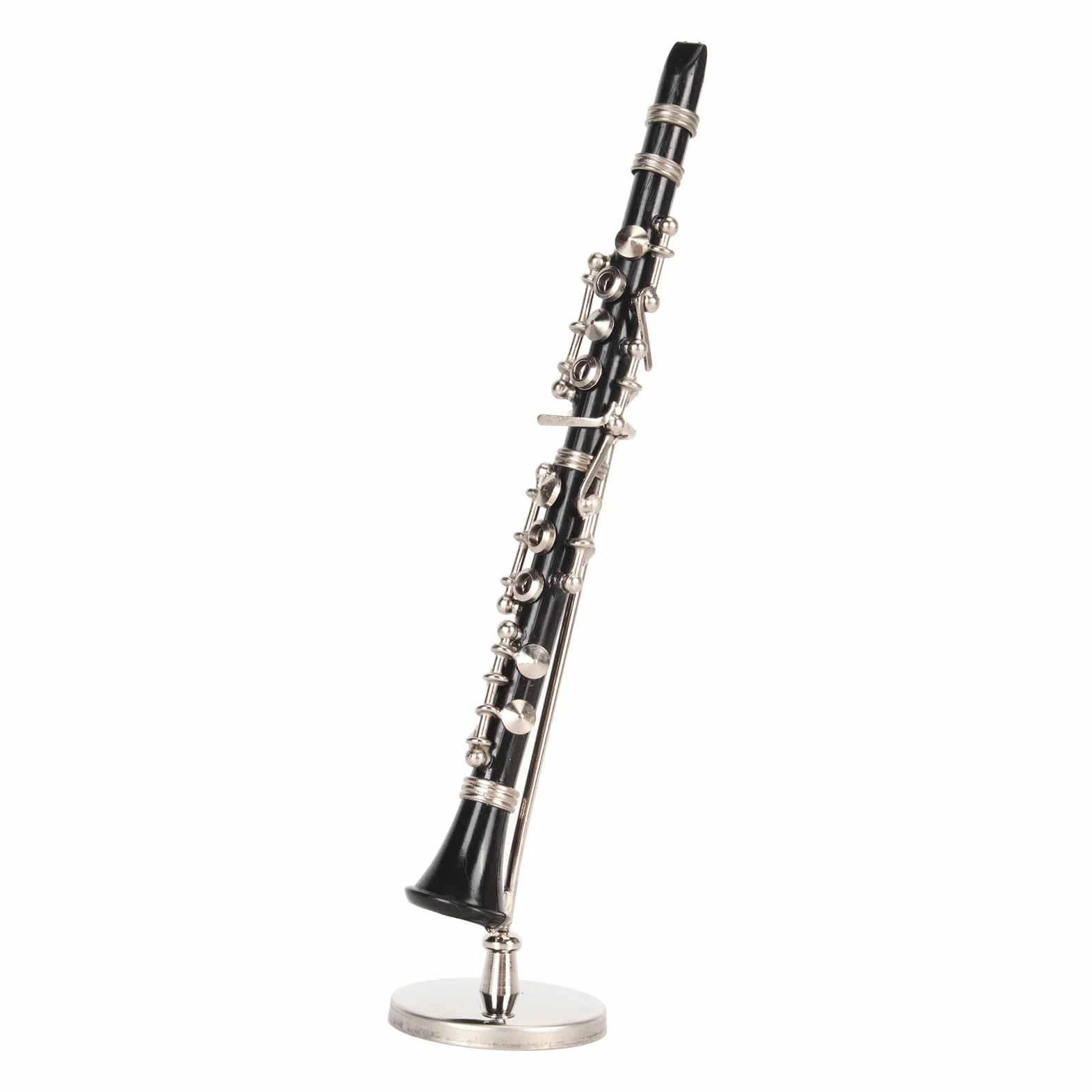 Clarinetto Nero in Miniatura, Giocattolo Modello di Clarinetto in Miniatura con Supporto e Custodia Display Modello di Clarinetto Strumenti Musicali Ornamento per la Casa con