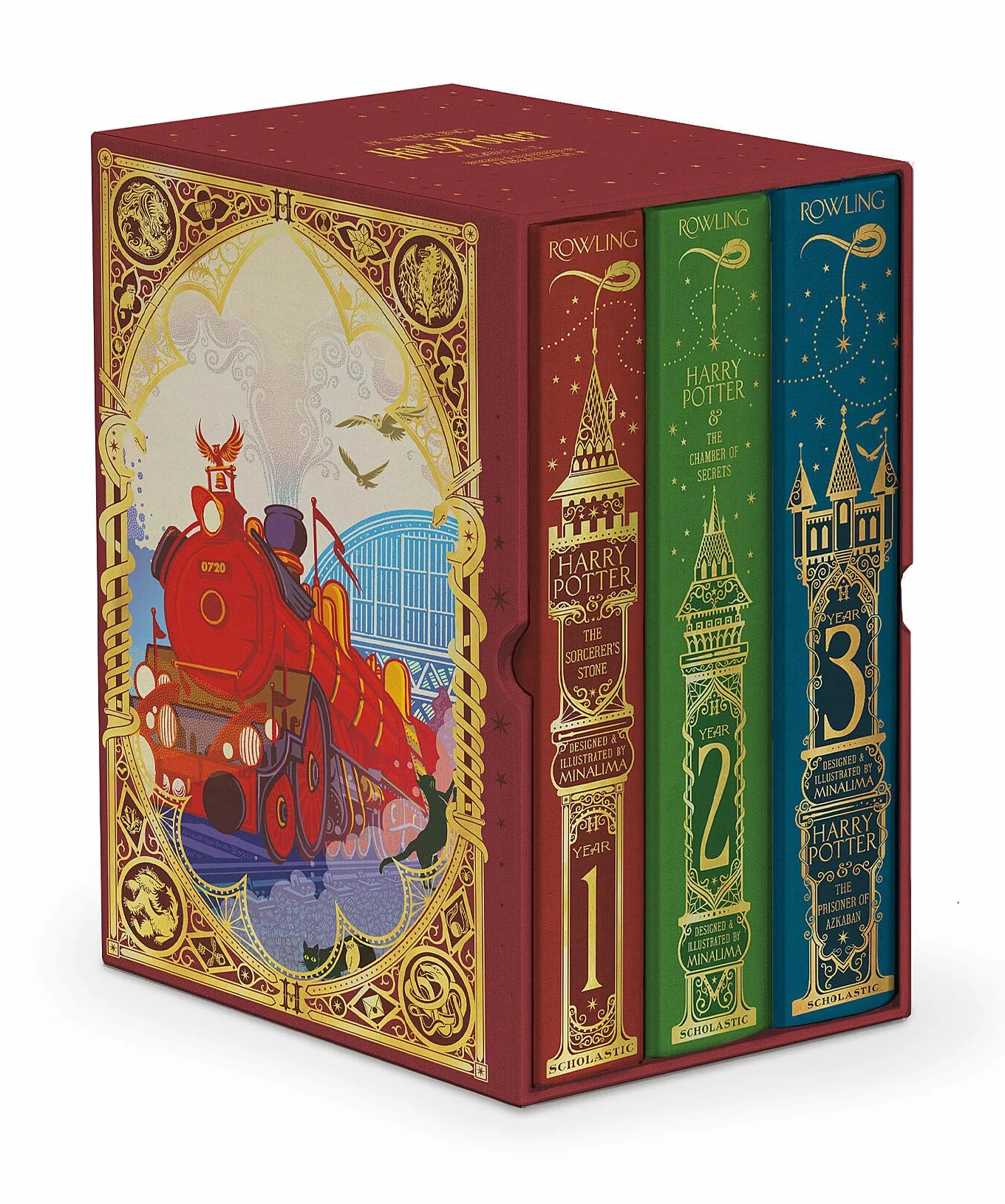 Harry Potter Boxed Set: Harry Potter and the Sorcerer's Stone/Harry Potter and the Chamber of Secrets/And Harry Potter and the Prisoner of Azkaban: Minalima Editions (1-3): 45717