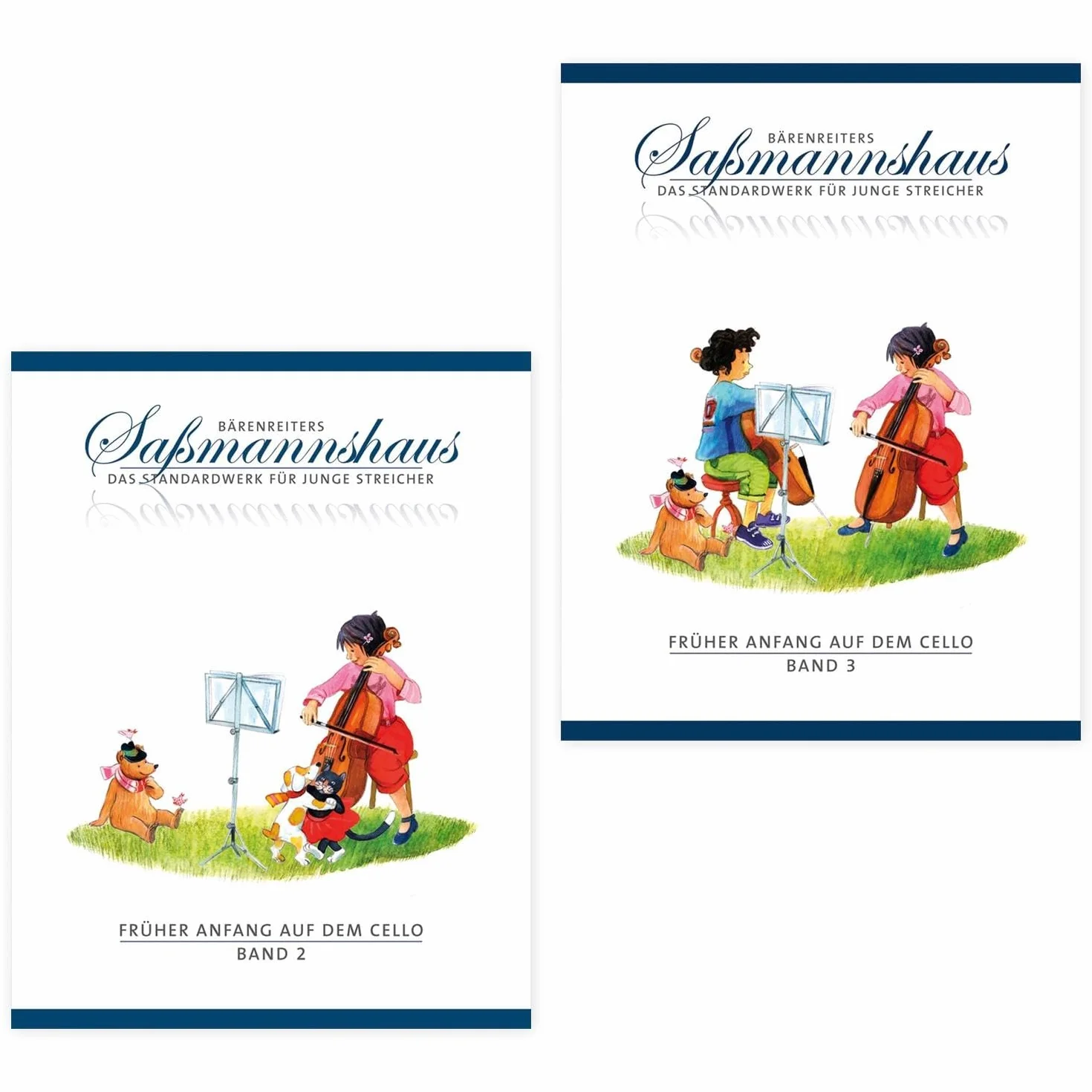 Primo inizio sul violoncello volume 2 + 3 | Una scuola di violoncello per bambini | Saßmannshaus | BA09692 + BA09693 | Bärenreiter Verlag | ISMN 9790006536559 + 9790006536566 | soundman Colophonium