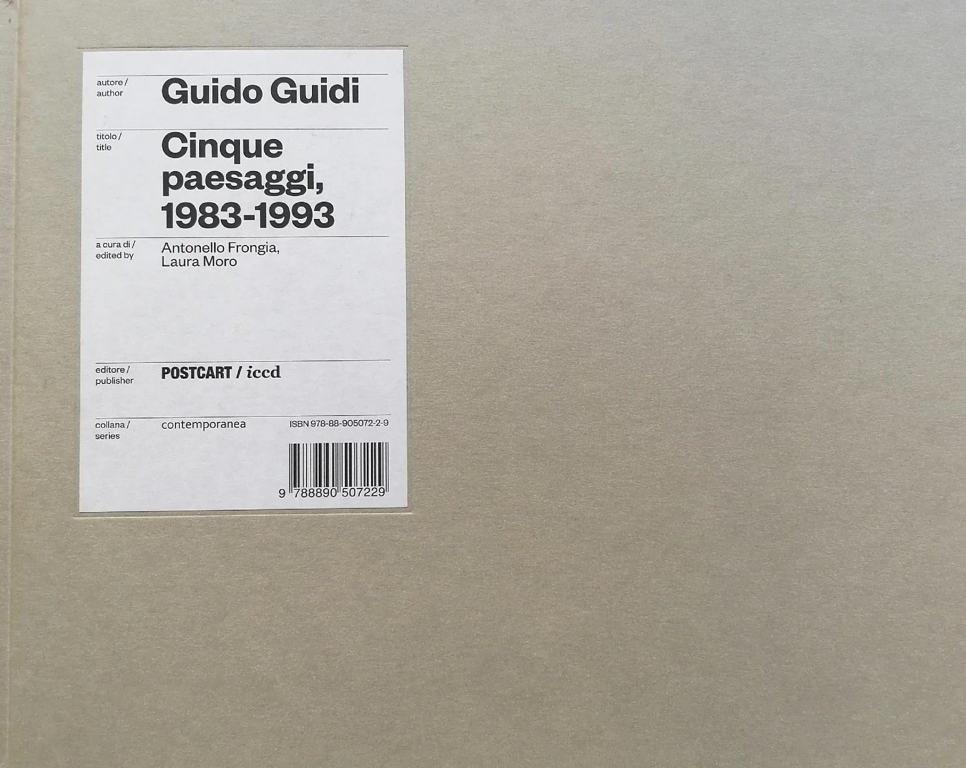 Cinque paesaggi, 1983-1993. Ediz. multilingue