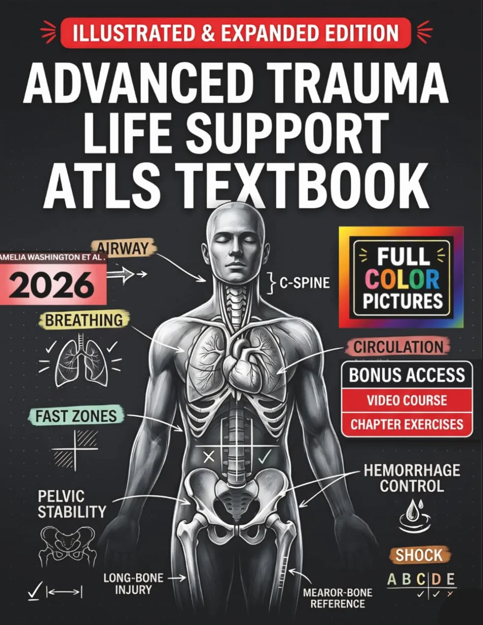ADVANCED TRAUMA LIFE SUPPORT ATLS TEXTBOOK: Illustrated and Updated for 11th Edition | Practical Clinical Guide to xABCDE Methodology, Damage Control Resuscitation, and Emergency Trauma Care