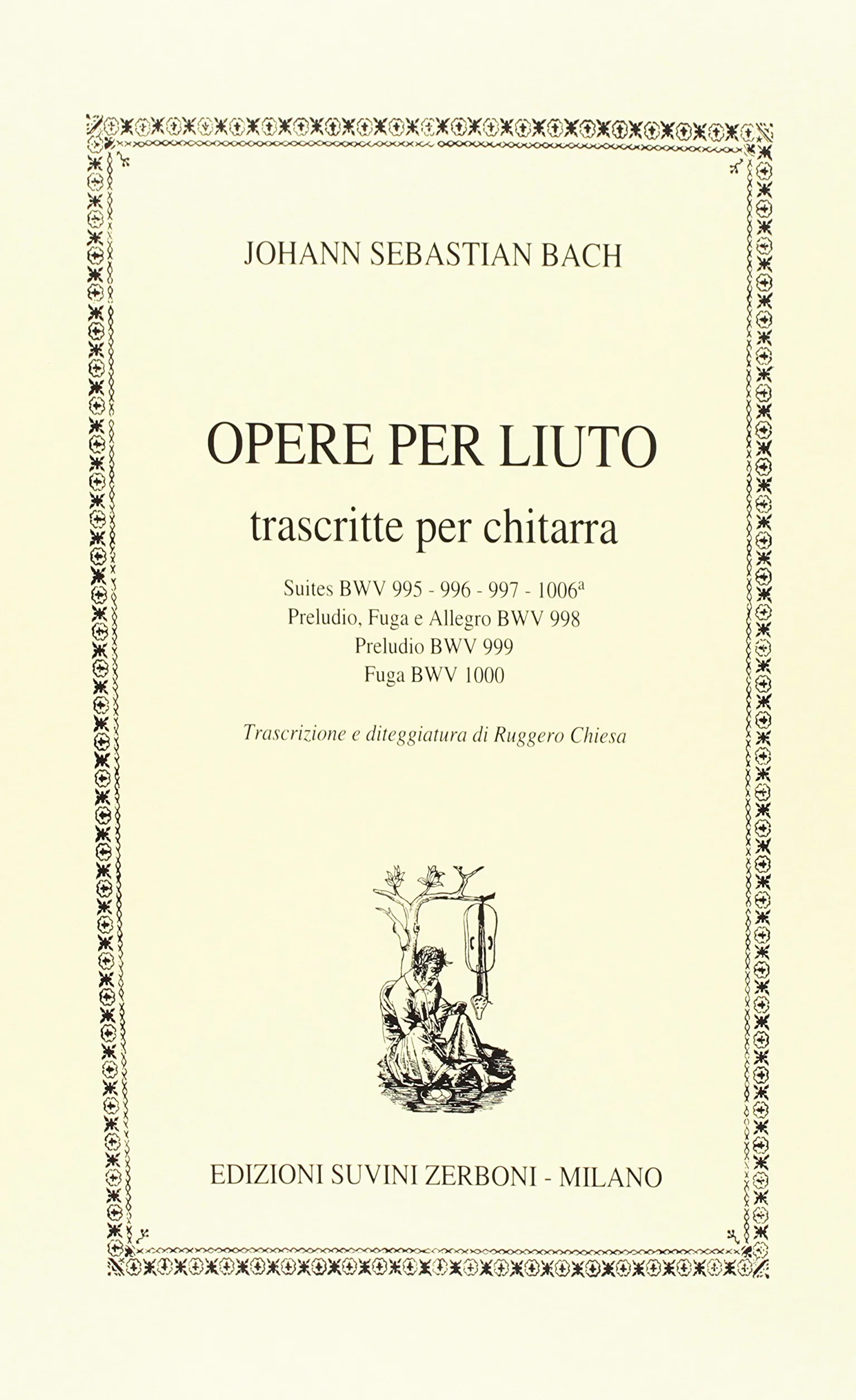 ohann Sebastian Bach Opere Per Liuto - Spartito Chitarra | Classica Livello Intermedio e Avanzato | Repertorio Barocco per Studio e Tecnica Interpretazione | Studenti Insegnanti Conservatorio