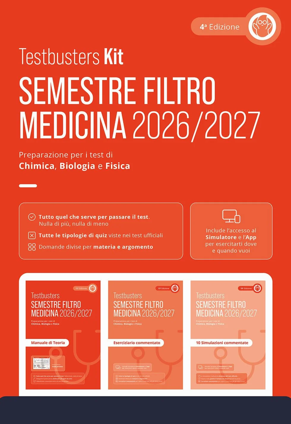Testbusters. Kit semestre filtro 2026/2027. Con software di simulazione