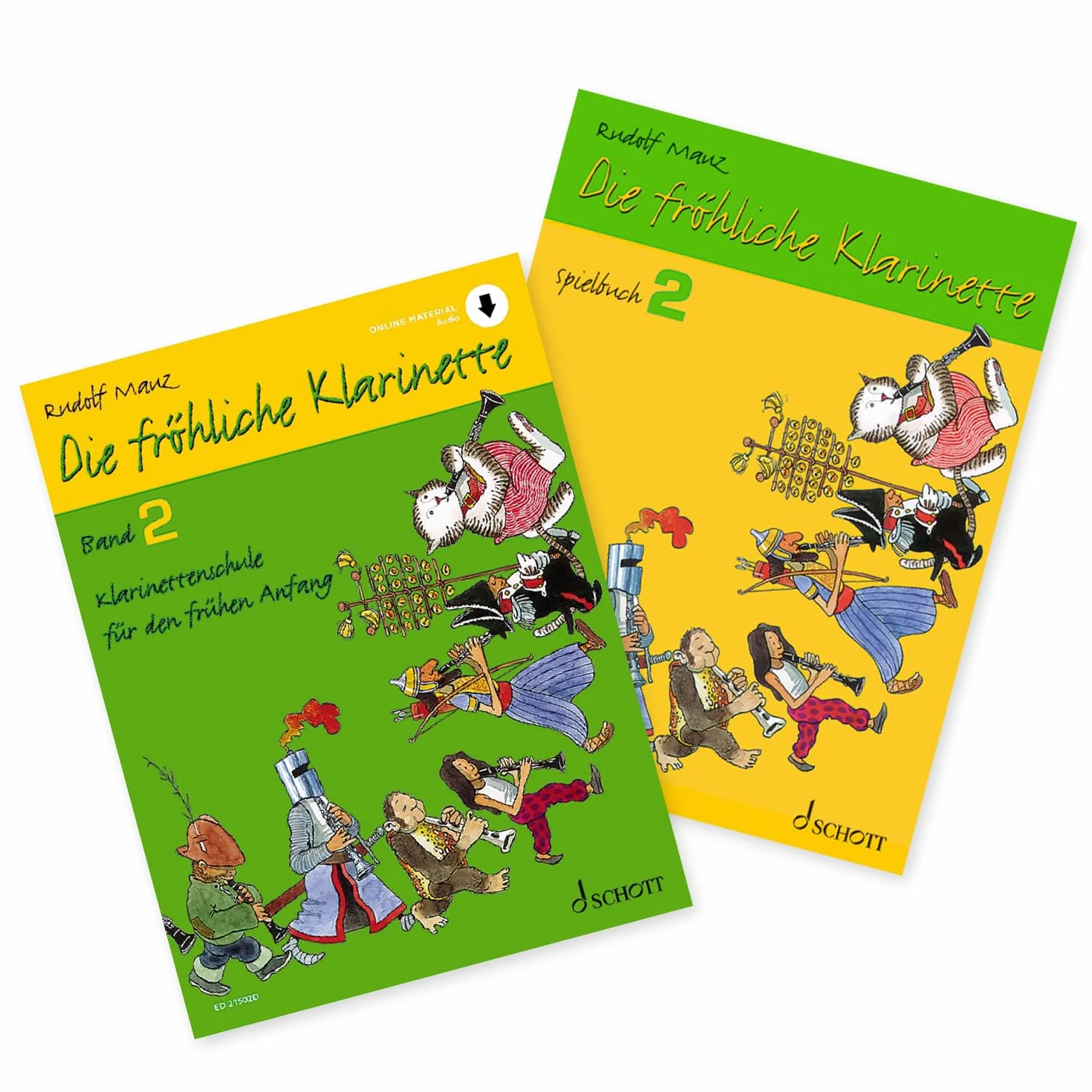 L'allegro clarinetto 2 + playbook: (Starter set) con audio Online – Scuola per clarinetto Band 2 di Rudolf Mauz – ISBN 9783795724252, 9783795748104 + tergicristallo Soundman