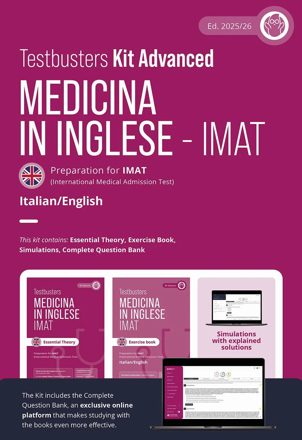 Testbusters. Test di medicina in inglese IMAT. Kit advanced. Con Complete Question Bank. Con simulazioni commentate