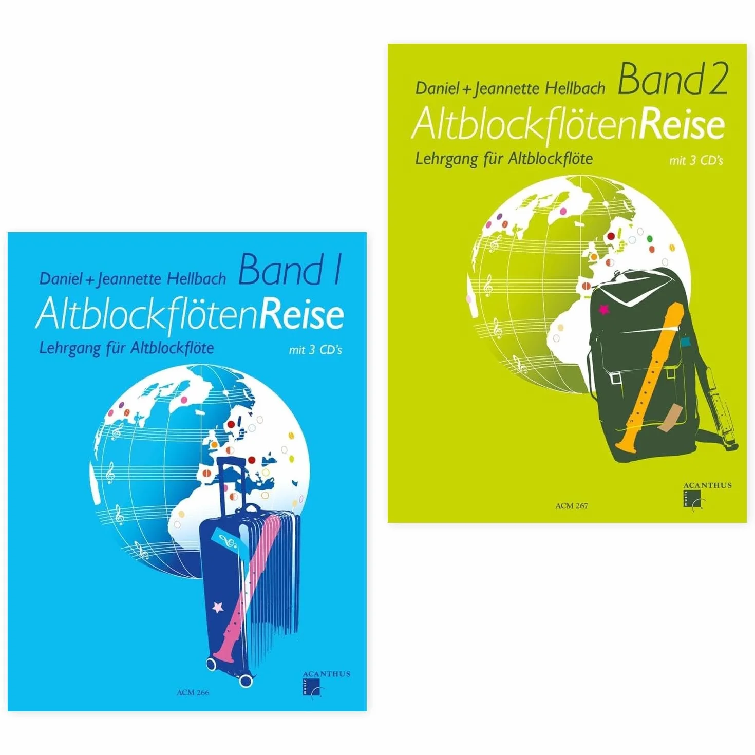 ALTBLOCKFLOETEN VIAGGIO 1 e 2 di Hellbach Daniel ACM 266 + ACM 267