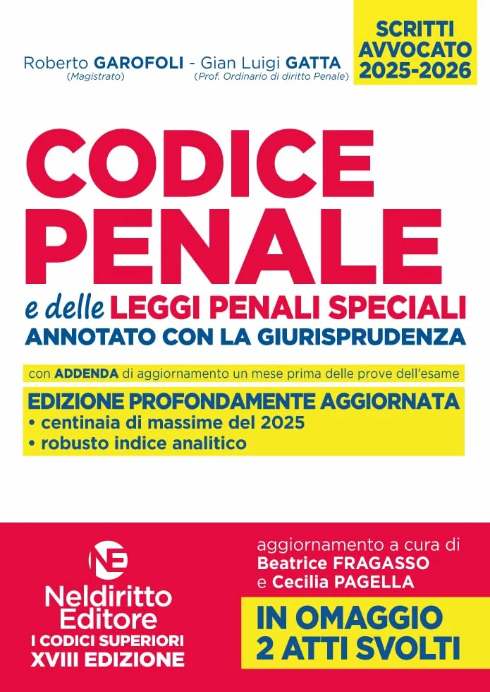 Codice penale annotato con la giurisprudenza 2025-2026 per l'esame di avvocato