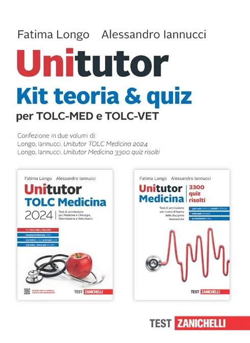 Unitutor TOLC Medicina 2024. Test di ammissione per Medicina e Chirurgia, Odontoiatria e Veterinaria. Kit teoria & quiz Unitutor TOLC Medicina 2024 e Unitutor Medicina 3300 quiz risolti. Con Conte...
