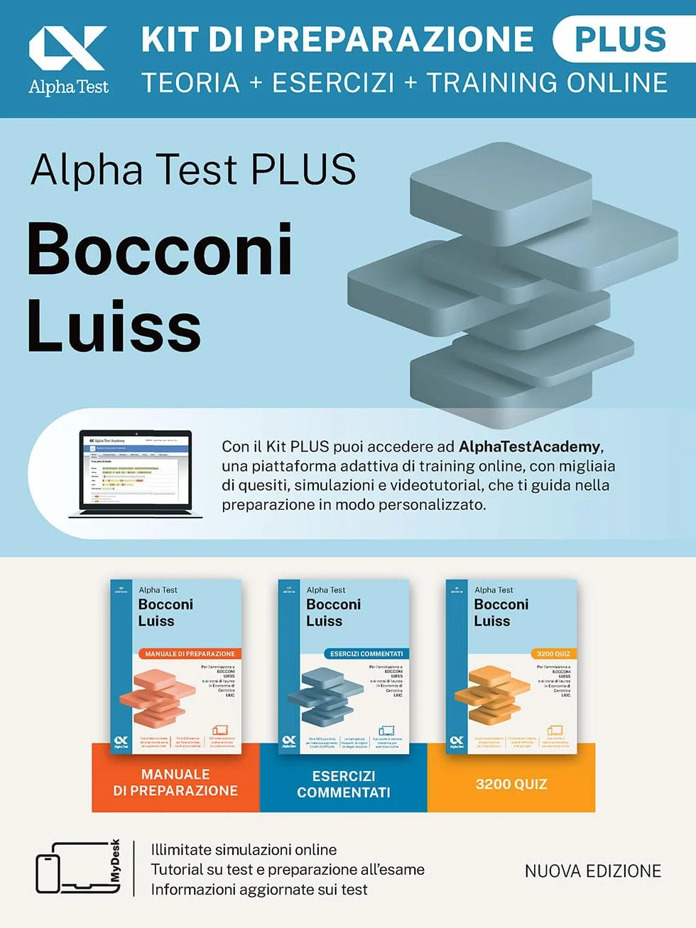 Alpha Test Bocconi Luiss 2026-2027. Kit di preparazione Plus. Per test di Economia. Con piattaforma digitale adattiva e simulatore online