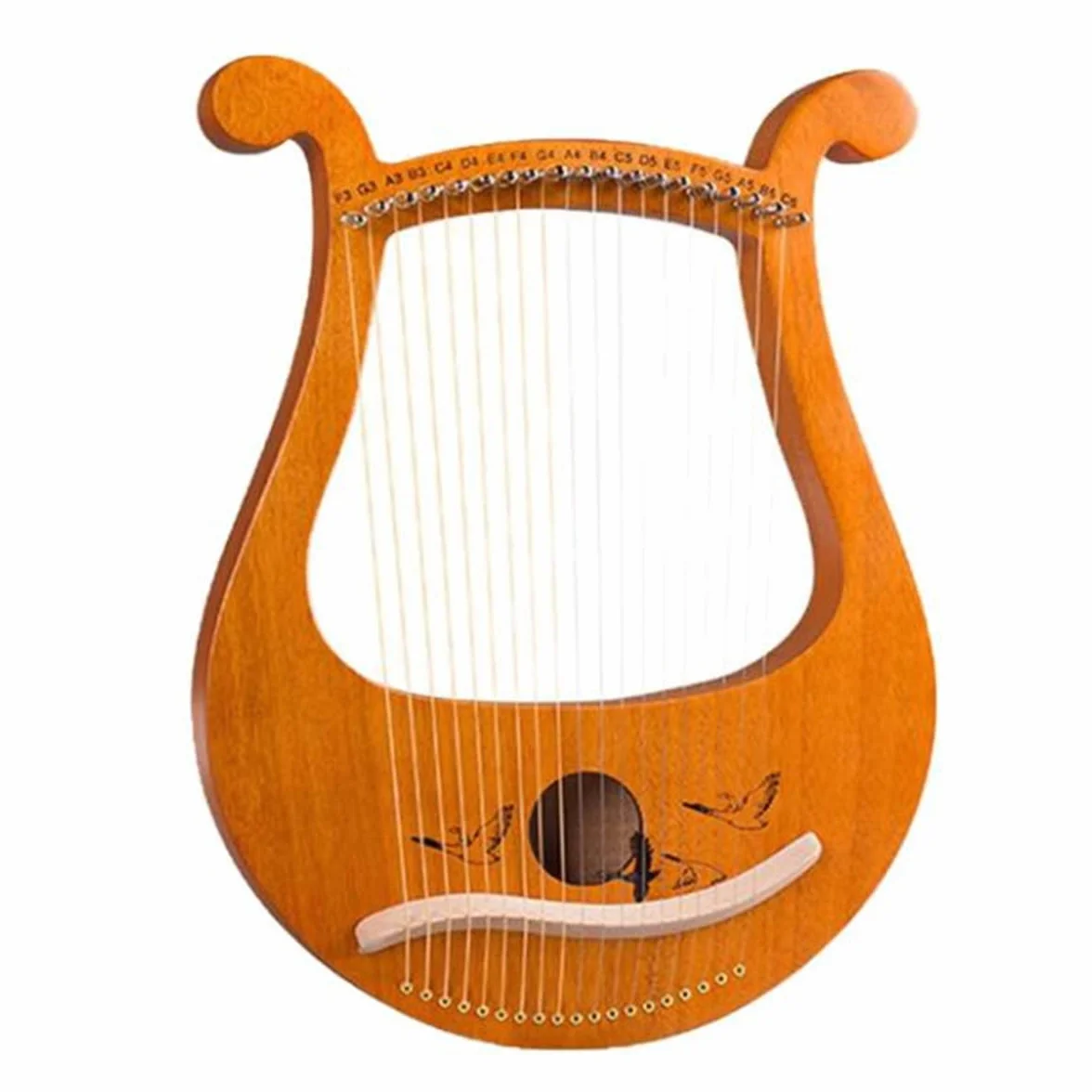 Nagoyuki Arpa, 19 corde Violino greco, 19 corde Motivi unici intagliati simbolifonetici, per amanti della musica principianti, ecc